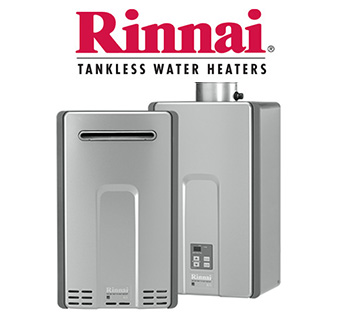 Rinnai tankless water heating sales and installation