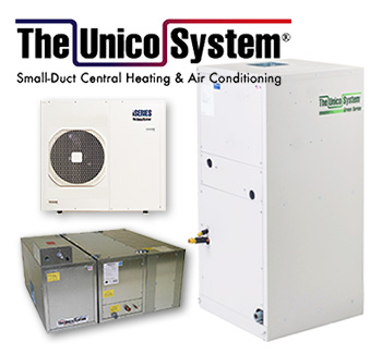 Unico System Small Duct heating air conditioning sales and installation